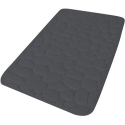 Urban Living Badkamerkleedje/badmat tapijt - memory foam - antraciet - 50 x 80 cm - Badmatjes