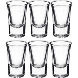 Shotglazen - 12x stuks - 34 ml - borrelglaasjes - rond - glas - Shotglazen