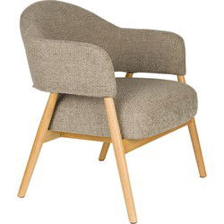 Fauteuil Donkerbruin Stof - 66,5x64x76,5cm - Indy