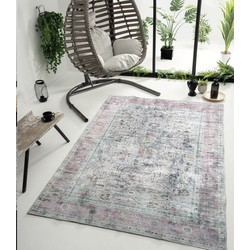 Ninova Vintage Roze vloerkleed - Wasbaar - 140 X 200 CM