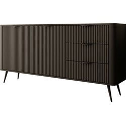 Meubella - Dressoir Lima - Zwart - 163 cm