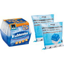Vochtopnemer / vochtvanger - 450 ml - met navulling - 2x 400 gram - Vochtopnemers