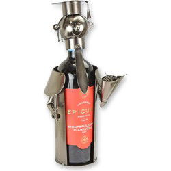 A TIN BOTTLE HOLDER "GRADUATE"