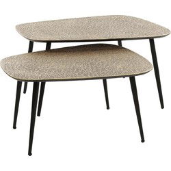 Salontafel Organisch - Metaal Brons - 80x70x35cm
