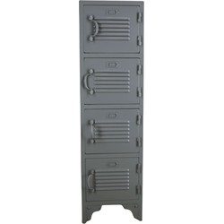 Rootsmann Lockerkast Grijs | Locker Met 4 Deuren