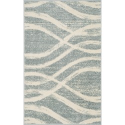 Safavieh Modern Wave Distressed Indoor Woven Area Rug, Adirondack Collectie, ADR125, in Cream & Slate, 91 X 152 cm