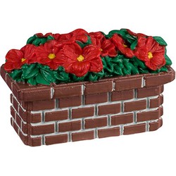 Poinsettia Planter 4x10x16 cm Kersthuisje