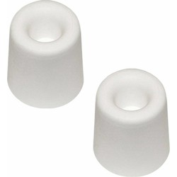 Benson Deurbuffer - 2x - deurstopper - wit - rubber - 40 x 30 mm - Deurstoppers