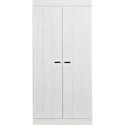 WOOOD Connect Kast 2-Deurs - Grenen - Wit - 195x94x53