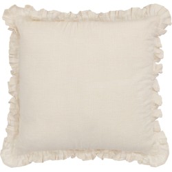 Kave Home - Kussenhoes Nacha beige van katoen en linnen 45 x 45 cm