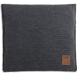 Knit Factory Maxx Sierkussen - Antraciet - 50x50 cm - Inclusief kussenvulling
