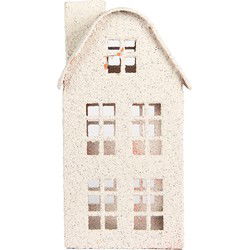 Clayre & Eef Decoratie Beeld Huis Beige Metaal