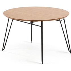 Kave Home - Novac ronde uitschuifbare tafel Novac Ø 120 (200) x 75 cm