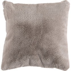 Tapijtenloods Heaven Vacht - Kussen Fluffy - Hoogpolig - Soft Touch Effen - Taupe- 48x48 CM