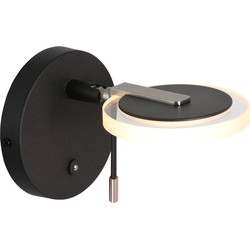 Moderne Wandlamp - Steinhauer - Glas - Modern - LED - L: 17,8cm - Voor Binnen - Woonkamer - Eetkamer - Zwart