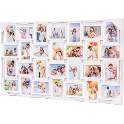 Decopatent® XL Fotolijst Collage voor 28 Foto's van (10x15 & 15x10 Cm) - Fotolijsten - Fotolijstje met 28 fotokaders - 103 x 60 Cm