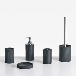 SEPAHUA - Badkameraccessoireset - Zwart - Polyresin