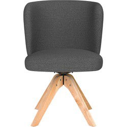 Eetkamerstoel Stan Grijs Houten Swivel - Giga Meubel