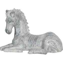 Clayre & Eef Beeld Zebra 35x17x24 cm Grijs Polyresin Woonaccessoires