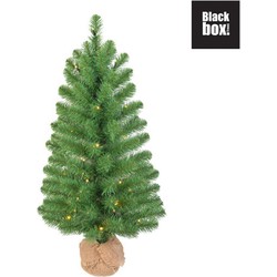 Black Box Kunstkerstboom Roundstone Fir - 60x33 cm - 30LED Warmwit