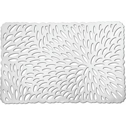 4x Rechthoekige onderleggers/placemats voor borden zilver 29 x 44 cm - Placemats