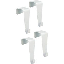 Deurhaken - 4 stuks - metaal - deurkapstok - badkamer haak - 4 cm - Kapstokhaken