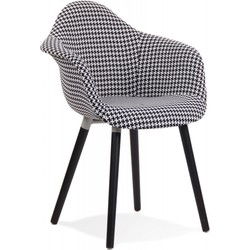 Design stoel met armleuningen LARA 62x60x81 cm Zwart