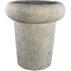 PTMD Bloempot Megga - 80x80x90 cm - Cement - Bruin