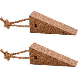 Esschert Design Deurwig - 4x - kurk - 4,5 cm - deurstopper - Deurstoppers