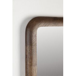 Spiegel Rechthoek - Bruin Rubberhout - 26x2,5x120cm