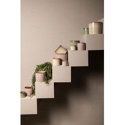PTMD Bloempot Mary - 17x17x15 cm - Keramiek - Creme