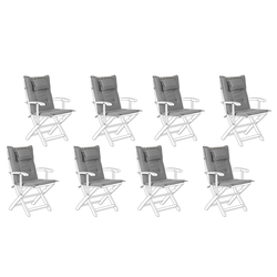 MAUI - Zitkussen set van 8 - Donkergrijs  - 40 x 54 cm  - Polyester