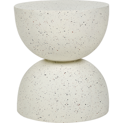 CAORIA - Bijzettafel - Terrazzo/Gebroken wit - Lichtbeton
