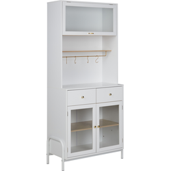 PARLIN - Vitrinekast - Wit - Hout