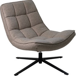 Draaifauteuil Stof/Textiel - Taupe - 86x74x84cm - Mattis