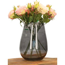 DK Design Bloemenvaas Mira - druppel vorm vaas - smoke glas - D20 x H22 cm - Vazen