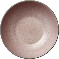 Bitz® Gastro set 6 stuks Pastaborden/diepe borden Ø 20 cm - Zwart/Licht Roze 11200