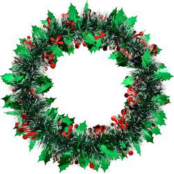 Clayre & Eef Kerstkrans Ø 35 cm Groen Kunststof