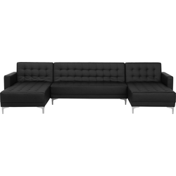 Beliani ABERDEEN - Modulaire Sofa-Zwart-Kunstleer