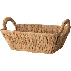 H&S Collection Broodmand - gevlochten riet - naturel - 30 x 20 x 11 cm - broodmand