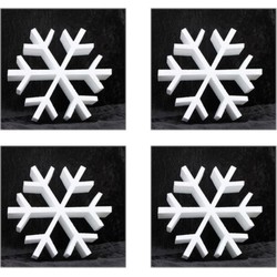 8x Piepschuim ijskristal vormen 20 x 5 cm hobby/knutselmateriaal - Feestdecoratievoorwerp