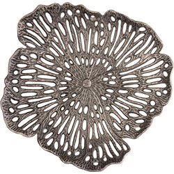 PTMD Schaal Ryhann - 65x65x9 cm - Aluminium - Zilver