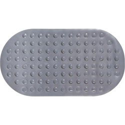 5Five Badmat - grijs - ovaal - anti-slip - 68 x 37 cm - Badmatjes