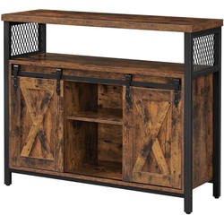 Buffet Stijl Industrieel met Schuifdeuren - L100 cm