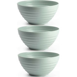 Plasticforte Kommetjes/schaaltjes - 6x - kunststof - 15x8 cm - groen - Kommetjes