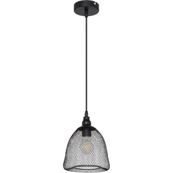 Industriële hanglamp Anya - L:18.5cm - E27 - Metaal - Zwart