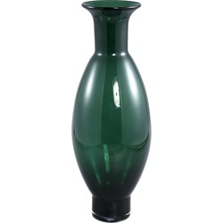 PTMD Nory Green glass bulb vase round long
