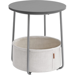 Bijzettafel met opbergmand - Rond - H51 cm