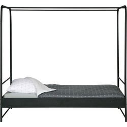 vtwonen Bunk Hemelbed - Metaal - Zwart - 190x206x125