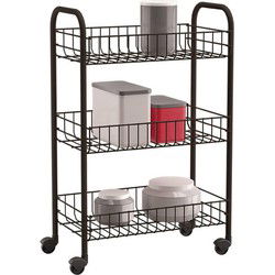 Tomado-Metaltex Siena Keukentrolley met Wielen 41x23x63 cm Zwart